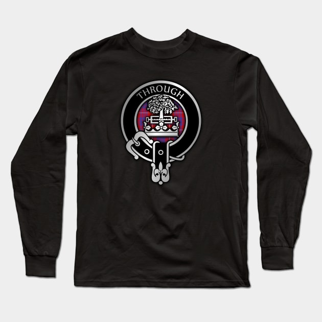 Clan Hamilton Crest & Tartan Long Sleeve T-Shirt by Taylor'd Designs